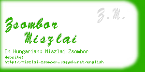zsombor miszlai business card